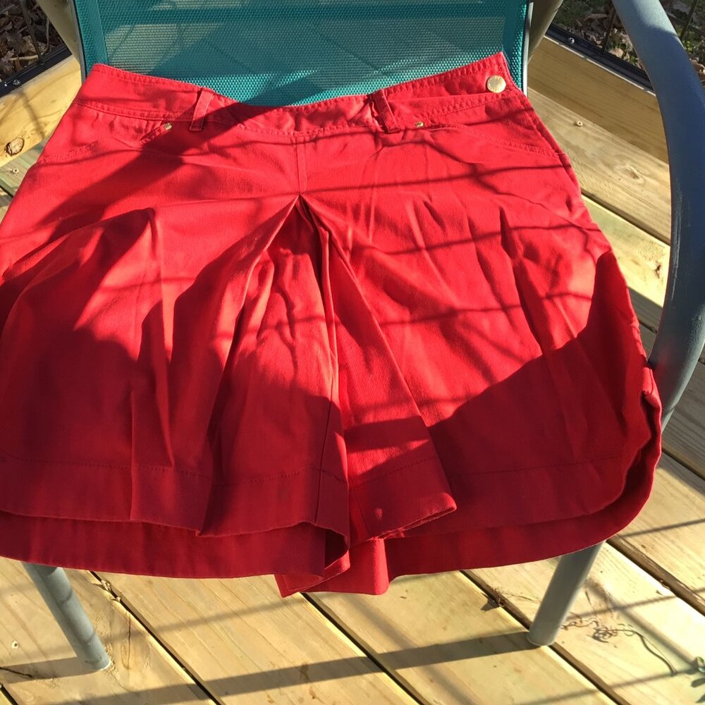 Vintage Red ALine Ann Klein Sport Skort  Size 8